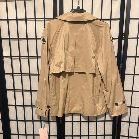 Avec Les Filles Beige Double-Breasted Trench Coat - Picture 7 of 9